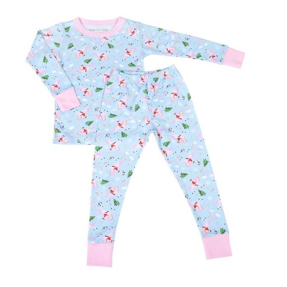 NEW MAGNOLIA BABY girl's merry unicorn pajama set in multi - Picture 1 of 2